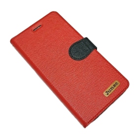紅ASUS ZenFone 9/10  十字紋側掀皮套