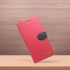 紅 OPPO A91 十字紋側掀皮套
