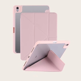 粉 三星Tab S11 (X730)10吋 Y折(筆槽)共用皮套(PC背板)