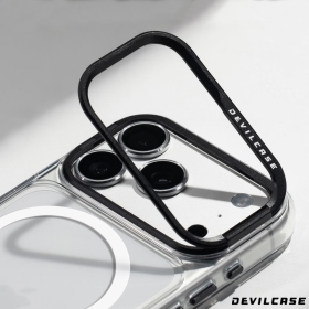 黑色 惡魔殼標準版(磁吸版透明)+相機支架斜面款iPhone17Pro