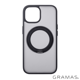 黑 Gramas Mag-O 360 支架防摔殼 iPhone 15 Plus 6.7吋