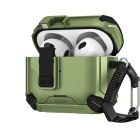 綠-AirPods Pro.AirPods Pro2磁吸卡扣耳機保護殼