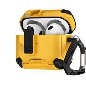 黃-AirPods Pro.AirPods Pro2磁吸卡扣耳機保護殼