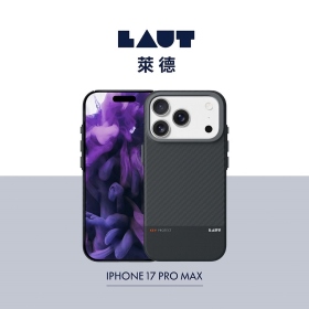 黑 LAUT 萊德 iPhone17ProMax 磁吸鏡頭支架極薄纖維保護殼 (支援MagSafe 手機殼)