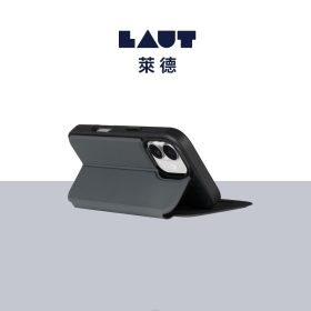 LAUT 萊德 iPhone17磁吸可拆翻蓋式保護殼-黑色 (支援MagSafe 手機殼)