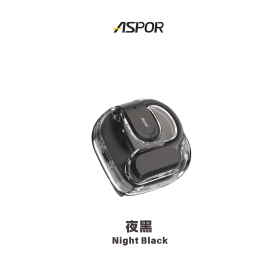 夜黑 ASPOR 開放式耳掛藍牙耳機
