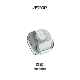霧藍 ASPOR 開放式耳掛藍牙耳機