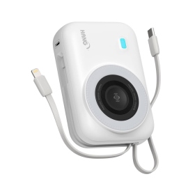 白 HANG-HW35W防爆固態無線磁吸帶雙線20000mAh行動電源-3C認證