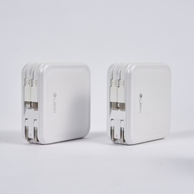 柔霧白LaPO 日本松下電芯全功能行動電源WT-08S自帶線TypeC to TypeC