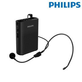 黑 PHILIPS 隨身無線藍牙教學擴音機-SBM206