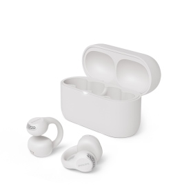 白 PHILIPS AI麥克風長續航耳夾式無線藍牙耳機-TAQ2000