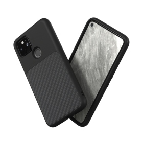 黑 Google pixel 5 犀牛盾-碳纖維背蓋