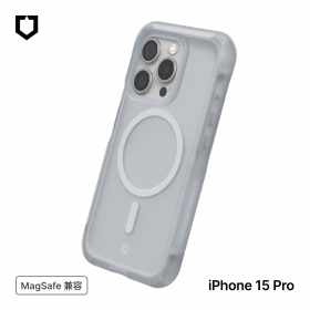 流變灰 犀牛盾iPhone15Pro AirX極致氣墊緩衝磁吸手機殼(MagSafe兼容)