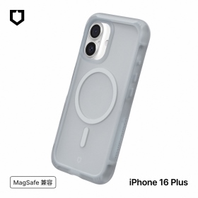 流變灰 犀牛盾iPhone16Plus AirX極致氣墊緩衝磁吸手機殼(MagSafe兼容)
