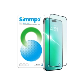 Simmpo -iPhone15Pro S-90霧透抗藍光護眼保護貼