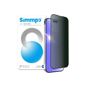 Simmpo -iPhone15.iPhone14Pro.iPhone16防窺抗藍光舒視保護貼-P90