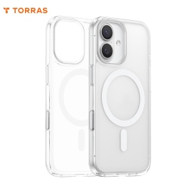 透明 圖拉斯TORRAS Diamond-Mag Magnetic相機按鍵抗黃化防摔手機殼 iPhone17
