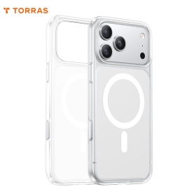 透明 圖拉斯TORRAS Diamond-Mag Magnetic相機按鍵抗黃化防摔手機殼 iPhone17ProMax