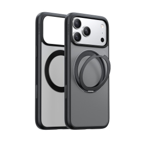 黑 圖拉斯TORRAS Ostand R Magnetic 相機按鍵旋轉支架氣囊防摔手機殼 iPhone17ProMax