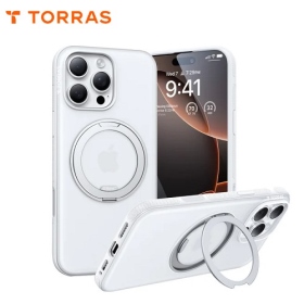白 圖拉斯R Fitness 相機按鍵旋轉支架防摔手機殼 iPhone 16Pro