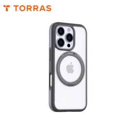 霧面鈦灰 圖拉斯TORRAS-Ostand R Fusion MagSafe 支架防摔手機殼 iPhone 16ProMax