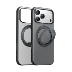 黑 圖拉斯TORRAS Ostand R Fitness Magnetic 相機按鍵旋轉支架防摔手機殼 iPhone17ProMax