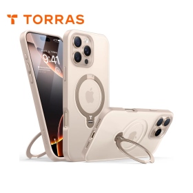 沙漠金 圖拉斯TORRAS Ostand Spin Magnetic 相機按鍵旋轉支架防摔手機殼iPhone17Pro