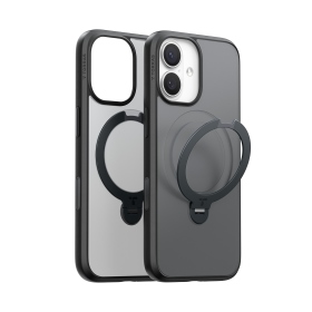 黑 圖拉斯TORRAS Ostand Spin Magnetic 相機按鍵旋轉支架防摔手機殼iPhone17