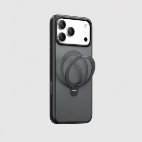 透明-圖拉斯-Q3 Spin-iPhone 18 Pro Max 經典四象限 旋轉支架手機殼