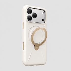 珍珠白-圖拉斯-Q3 Silicone-iPhone 18 Pro Ostand Q3 Silicone 液態矽膠四象限 旋轉支架手機殼