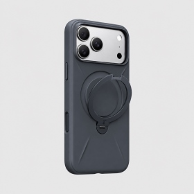石墨灰-圖拉斯-Q3 Silicone-iPhone 18 Pro Max Ostand Q3 Silicone 液態矽膠四象限 旋轉支架手機殼