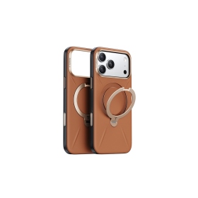 琥珀棕-圖拉斯-Q3 VegSkin-iPhone 18 Pro  Ostand Q3 VegSkin 四象限支架防摔手機殼
