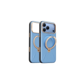 晴空霧藍-圖拉斯-Q3 VegSkin-iPhone 18 Pro  Ostand Q3 VegSkin 四象限支架防摔手機殼