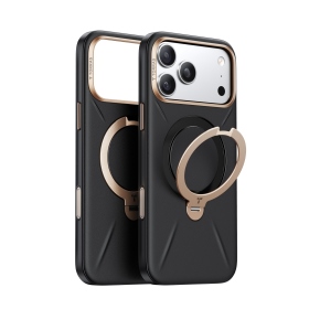 象牙墨黑-圖拉斯-Q3 VegSkin-iPhone 18 Pro Max  Ostand Q3 VegSkin 四象限支架防摔手機殼