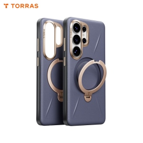 尊爵紫 圖拉斯TORRAS Ostand Spin VegSkin 旋轉支架皮革防摔手機殼 Samsung Galaxy S26 Ultra