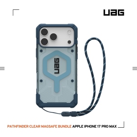 透明(藍圈)附手腕掛繩-UAG-磁吸經典款保護殼 iPhone 17ProMax