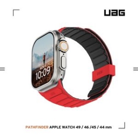 灰/霓虹 UAG Apple Watch 42/44/45/46/49mm 磁吸時尚雙色矽膠錶帶