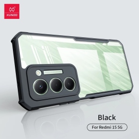 黑-訊迪 甲殼蟲 紅米15 5G保護殼